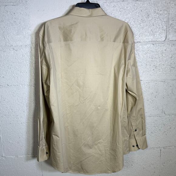 Alfani Men's Slim-Fit Temp Regulating Dress Shirt, brown rice 16-16.5 34-35 $65 - Picture 3 of 7